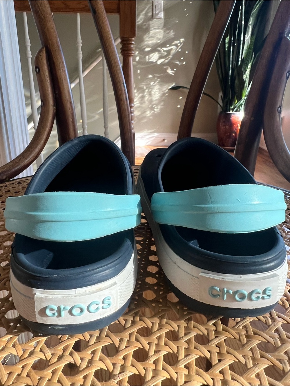 CROCS Kids Navy and Light Blue Classic Clogs Size c12/13 - Picture 6 of 12